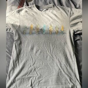 Gray surf board T-shirt